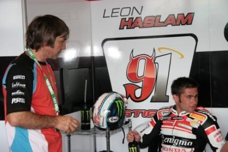 Ron και Leon Haslam (πατέρας και γιός) στην Stiggy Honda